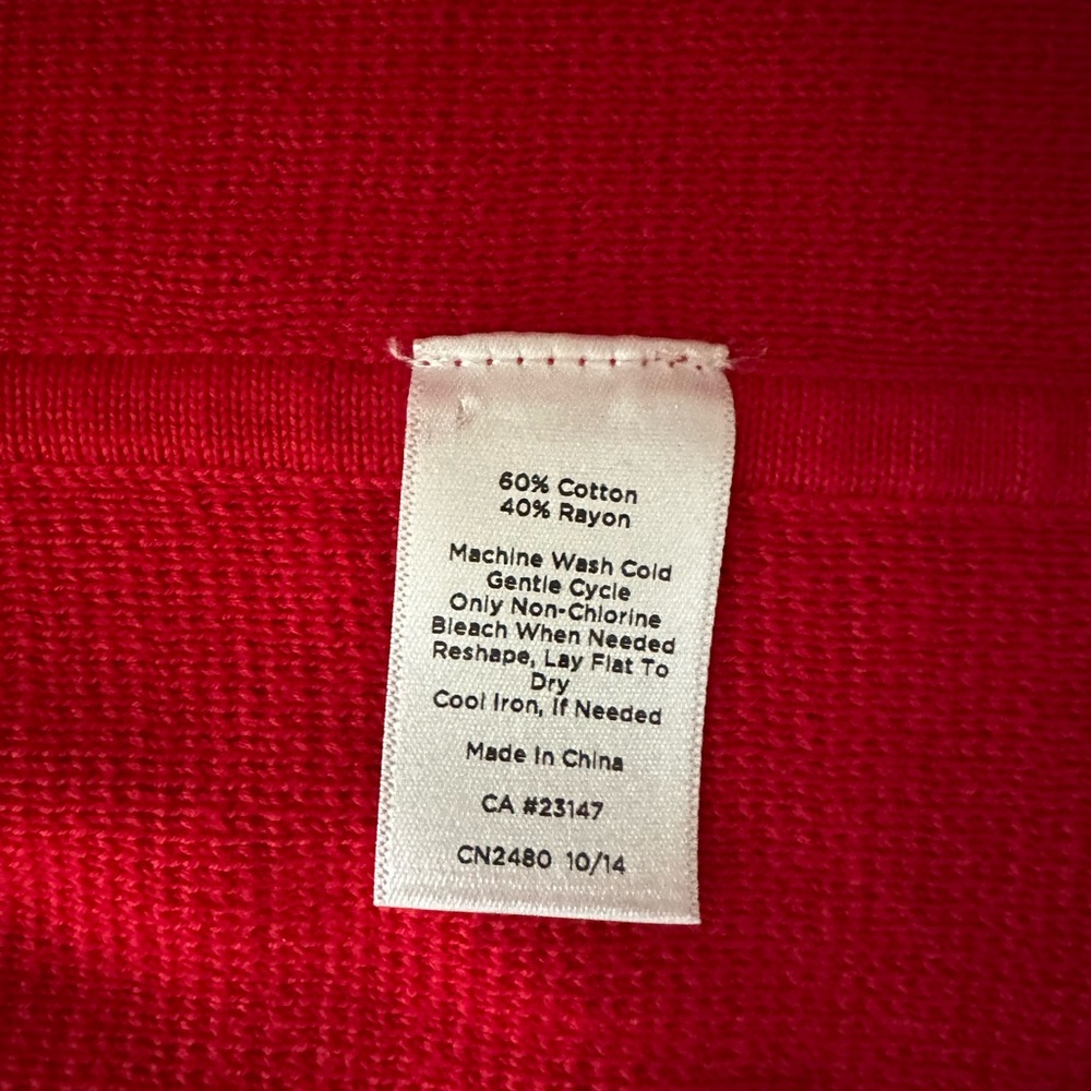 Talbots Red Button Up Sweater Size 2x - image 2